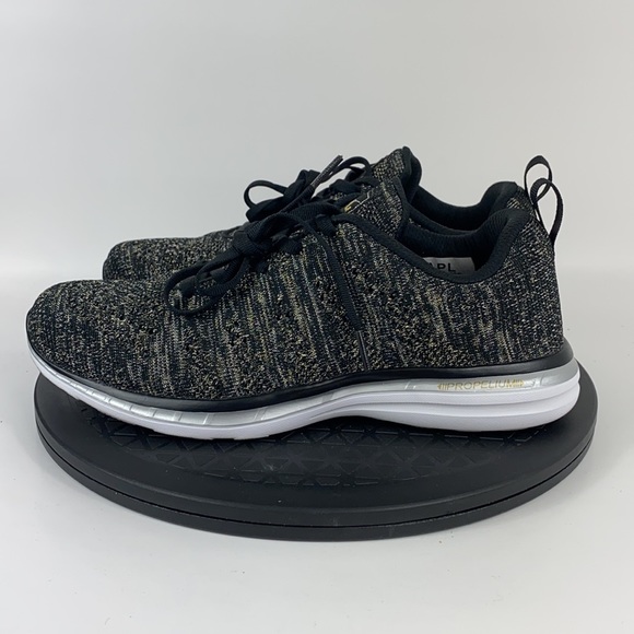 APL Techloom Pro Black/Gold Athletic Running Shoes Women's Size 9 - Picture 8 of 12